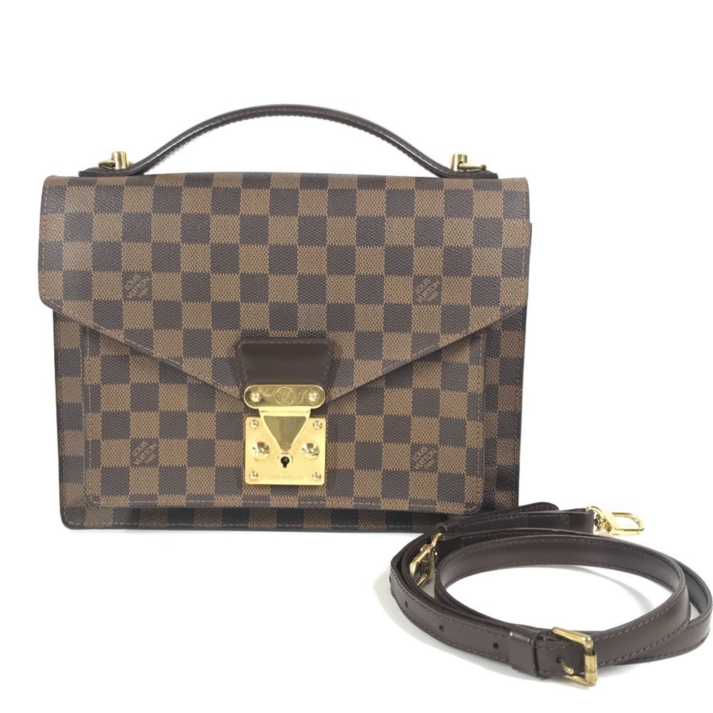 LOUIS VUITTON Authentic Brown Damier Canvas Shoulder Bag